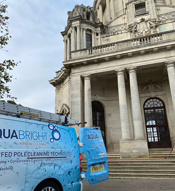 AquaBright team working on windows in the North West